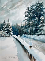 Snowy Sunrise by Carolyn H Nichols